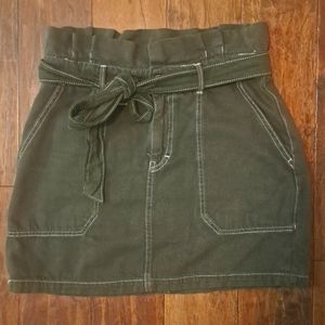 Free People Paperbag Waist Army Green Utility Cargo